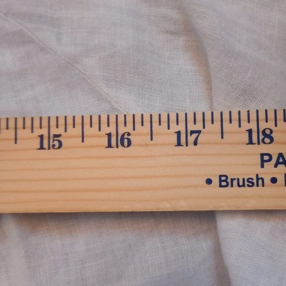 Soft Surroundings 100% Linen Top Blouse Shirt Womens Size XL Ivory Eyelet Sleeve - Picture 12 of 14